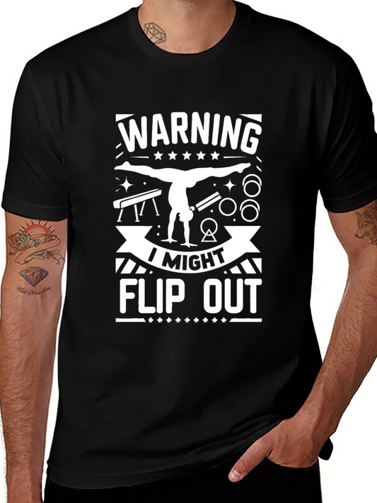 Warning May Flip Out Gymnastics T-Shirt