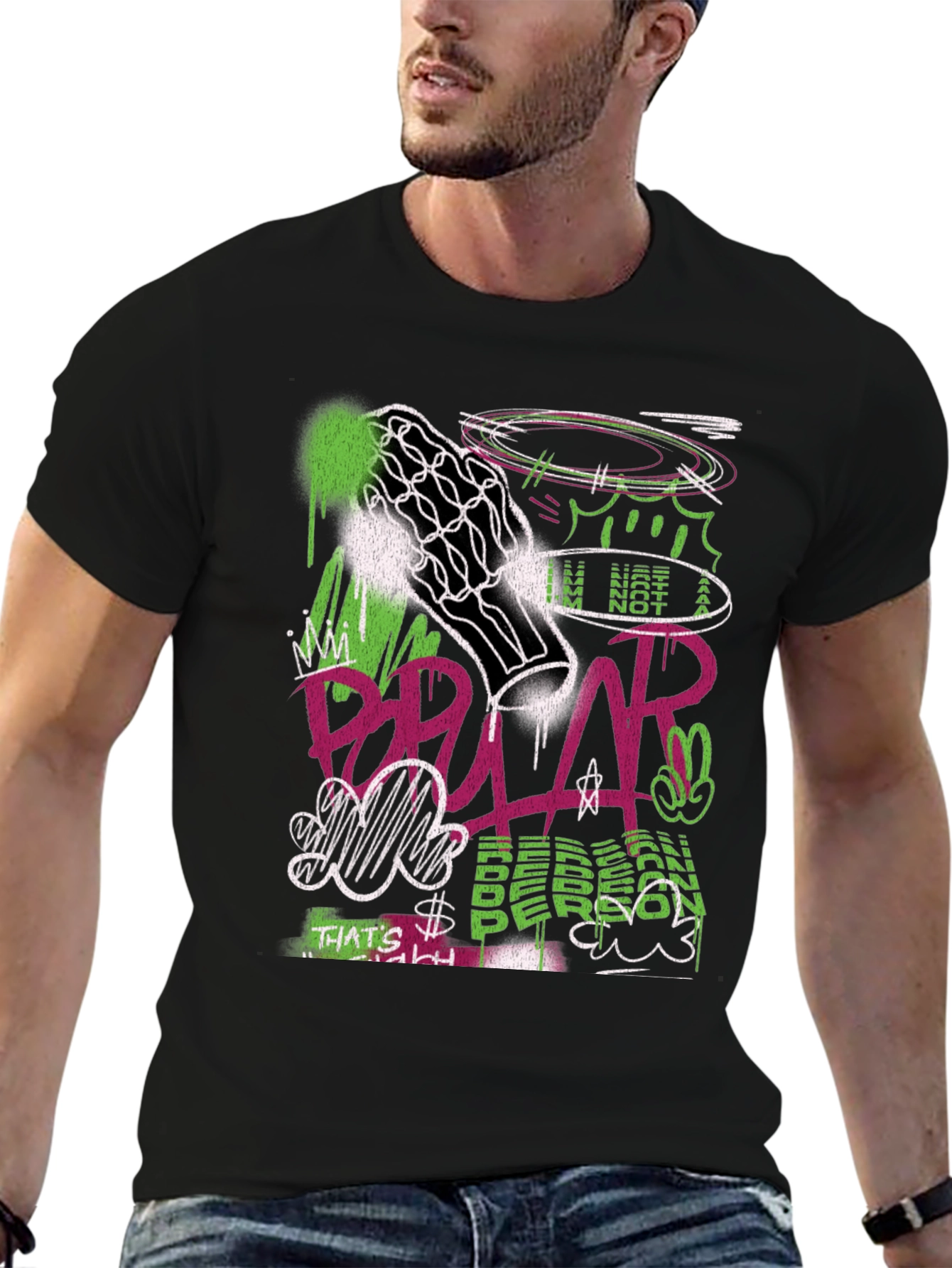 Streetwear Graffiti Graphic T-Shirt