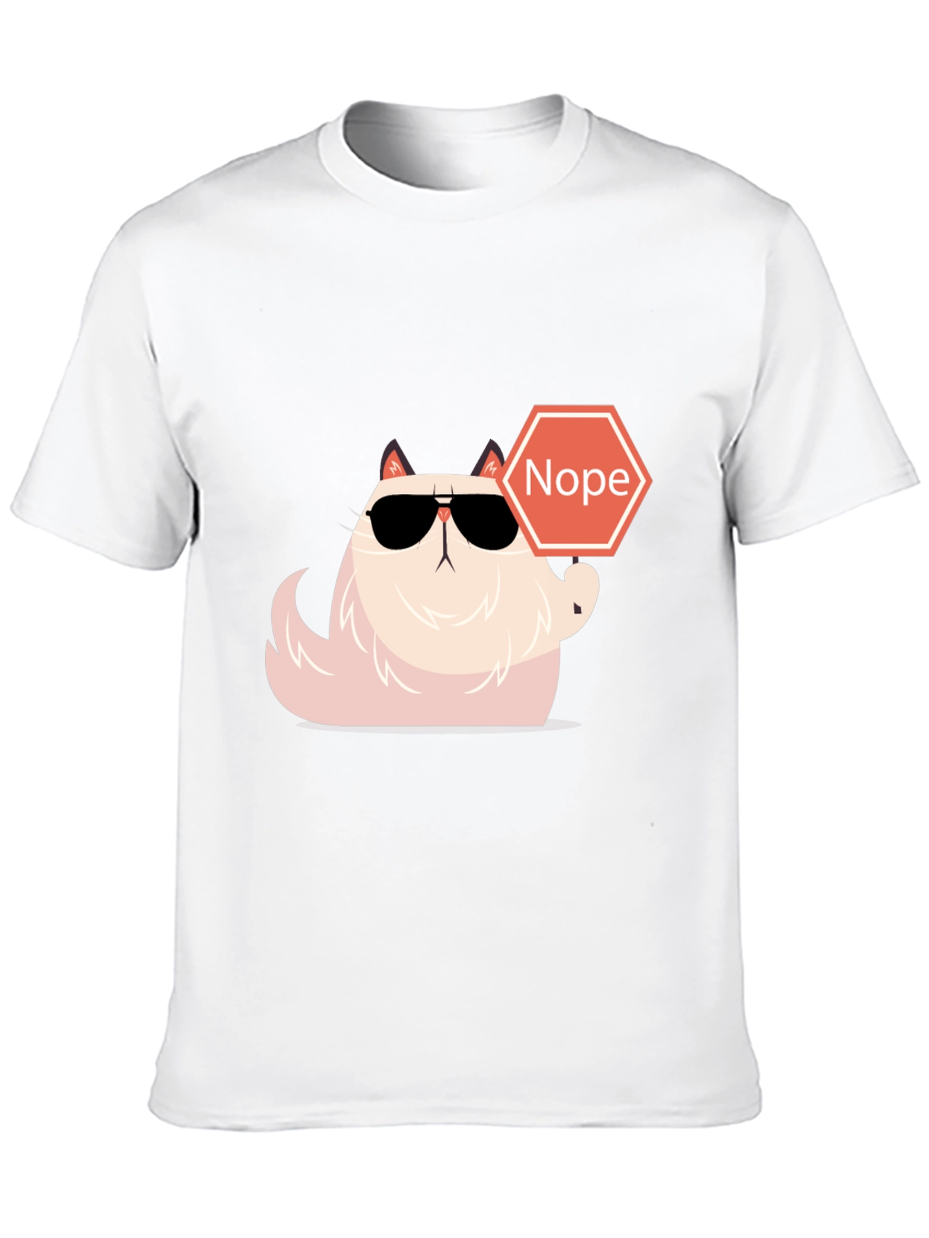Cool Cat Nope T-Shirt - Funny Graphic Tee