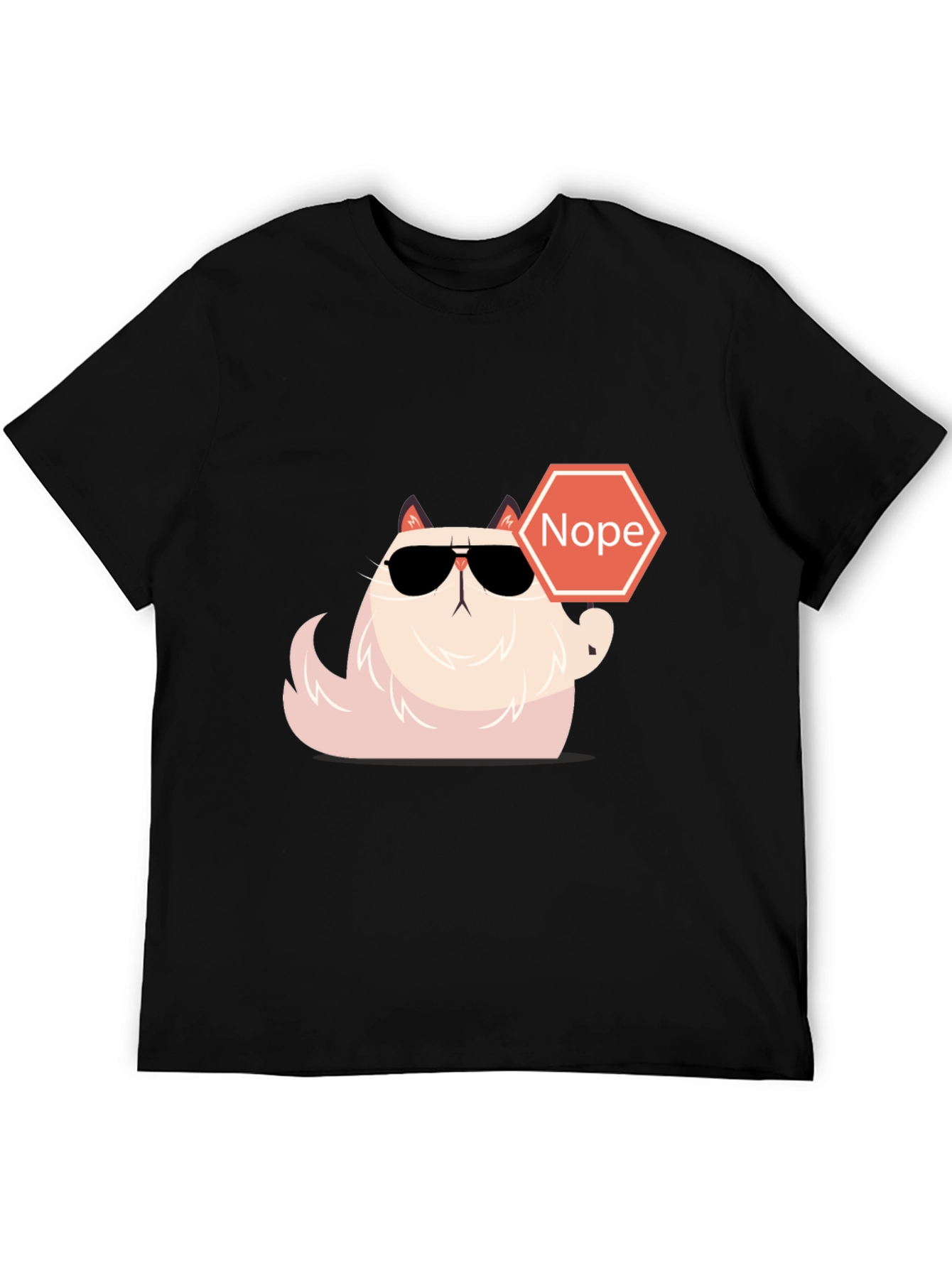 Cool Cat Nope T-Shirt - Funny Graphic Tee