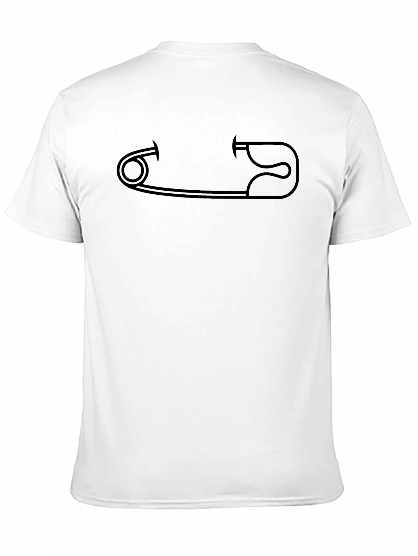 Safety Pin Graphic T-Shirt - Black
