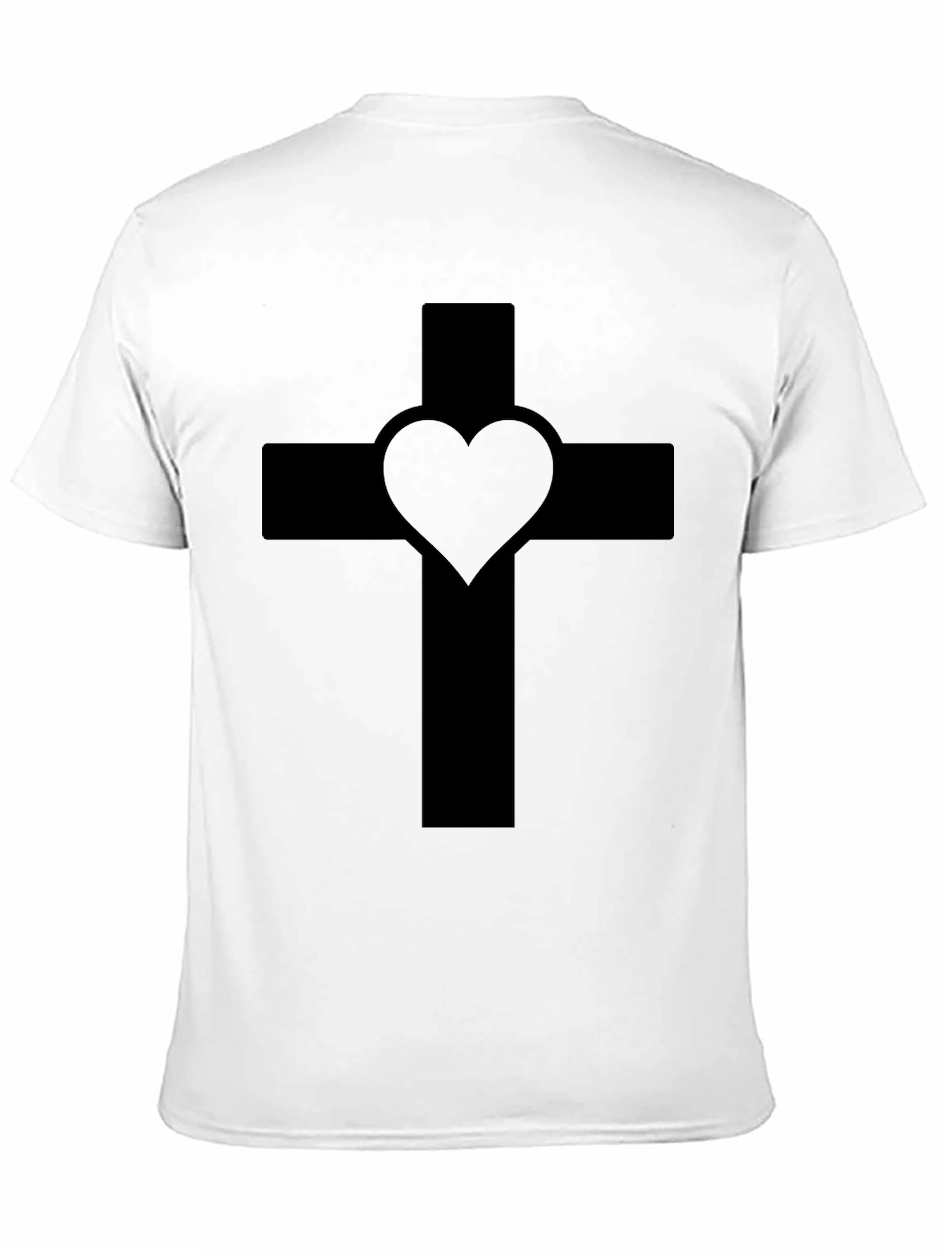 Heart Cross Black T-Shirt
