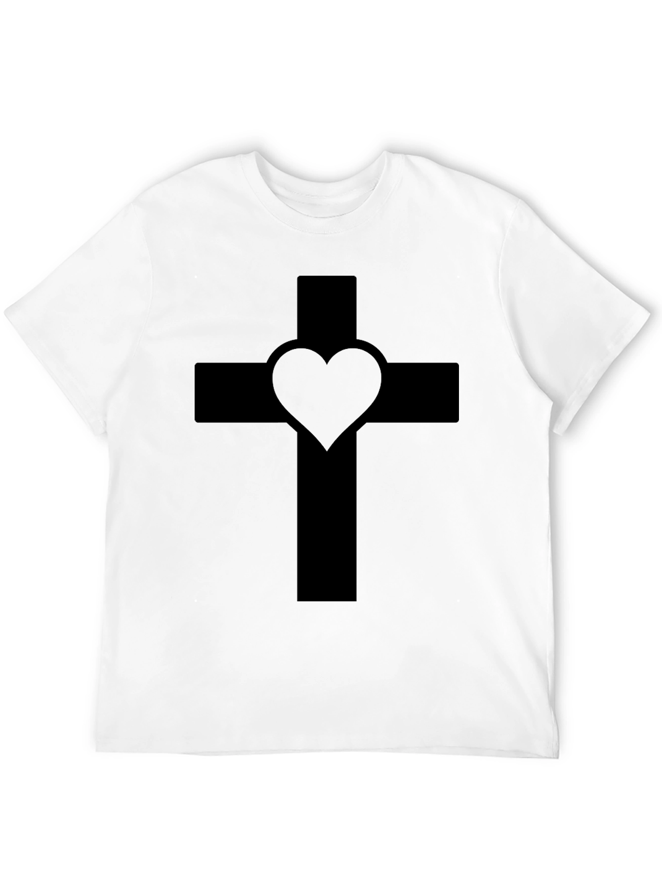 Heart Cross Black T-Shirt