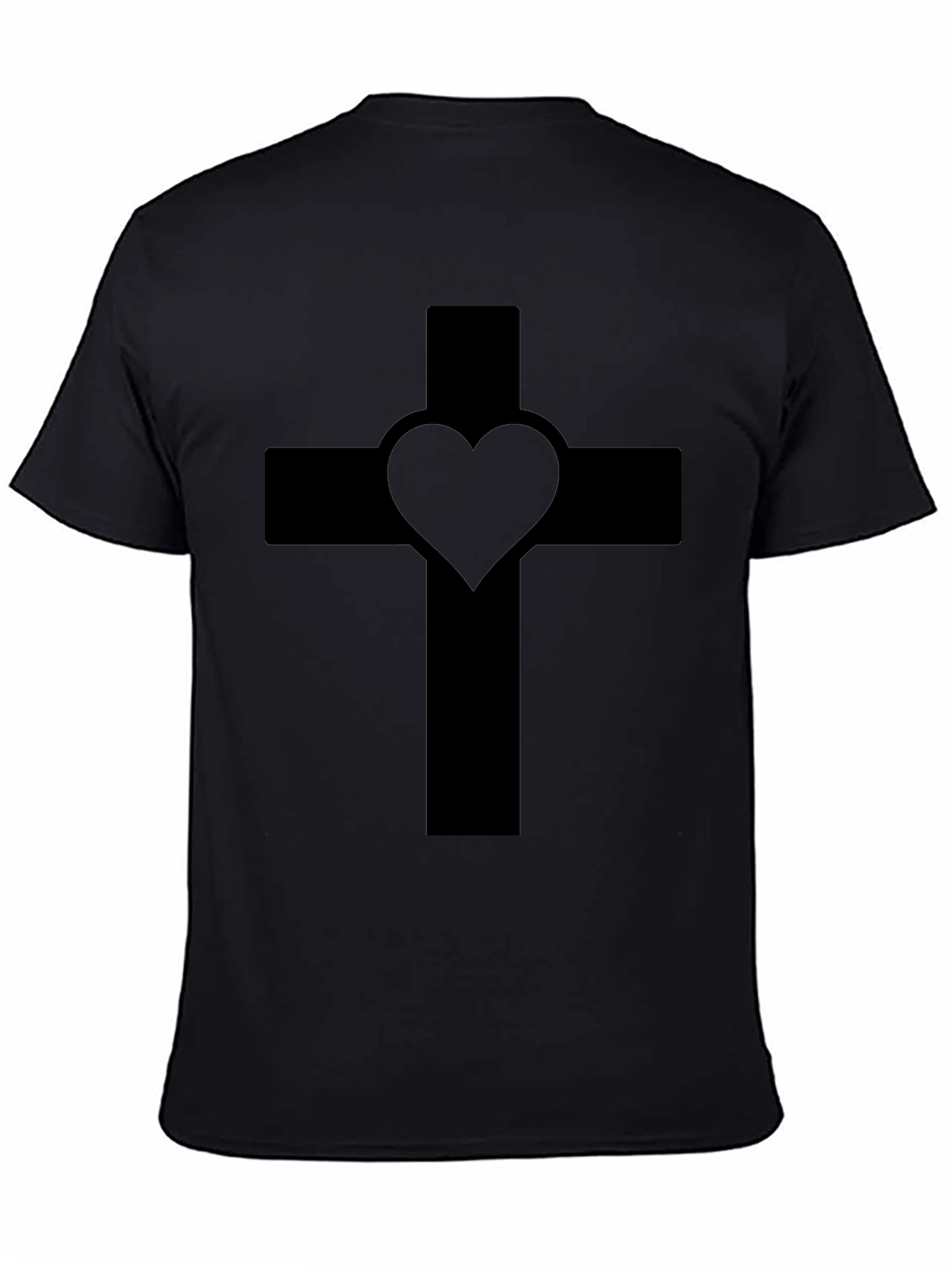 Heart Cross Black T-Shirt