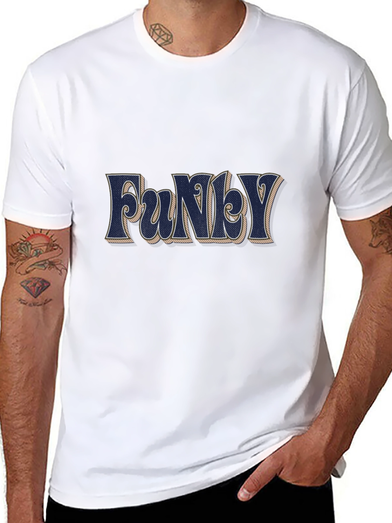 Funky Graphic Tee - Retro Style Mens T-Shirt