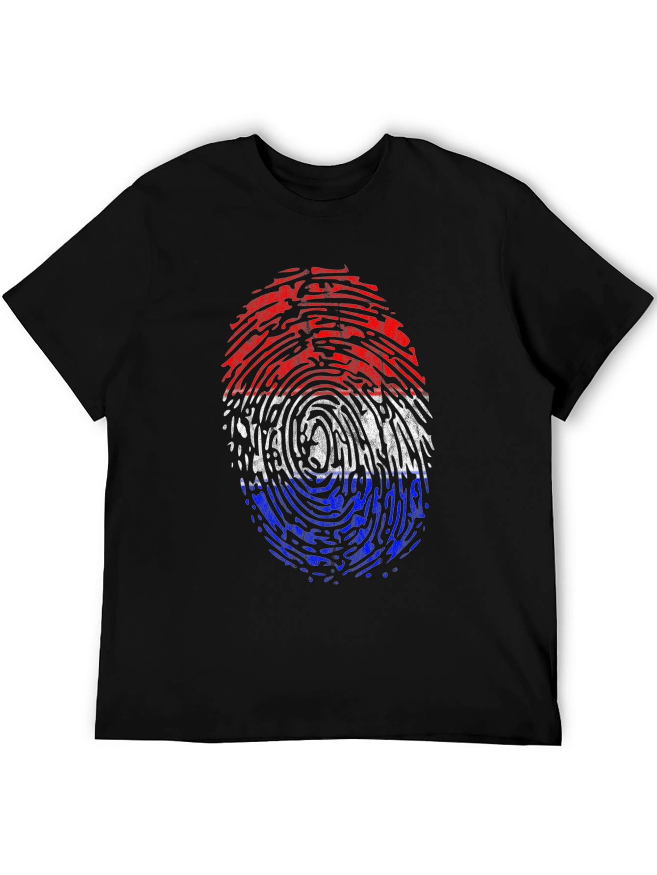 Fingerprint Flag Graphic Tee - Black