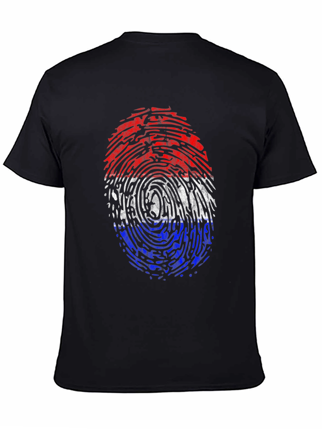 Fingerprint Flag Graphic Tee - Black
