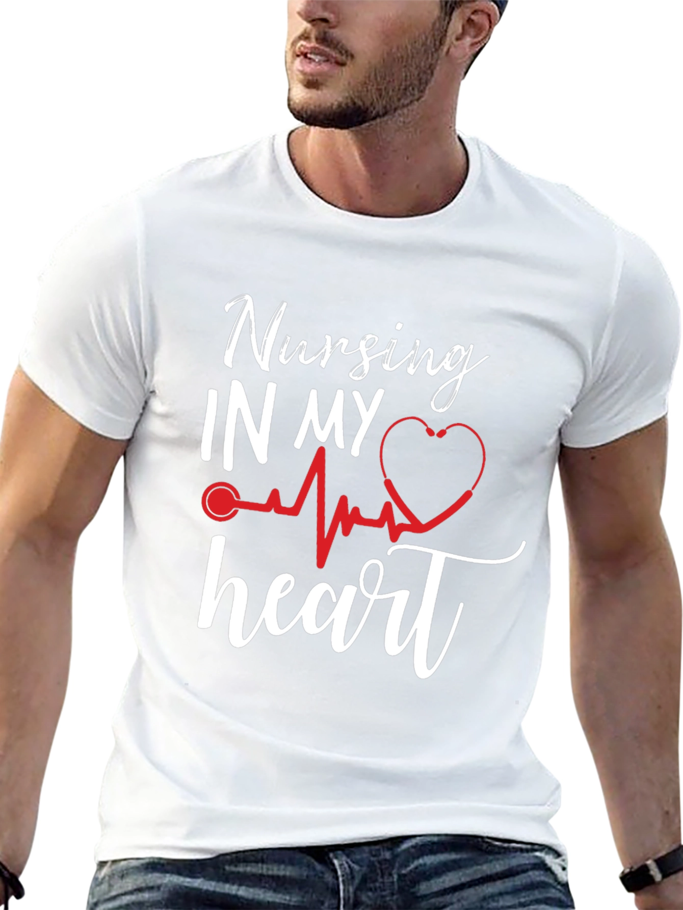 Nursing In My Heart T-Shirt Nurse Love Gift