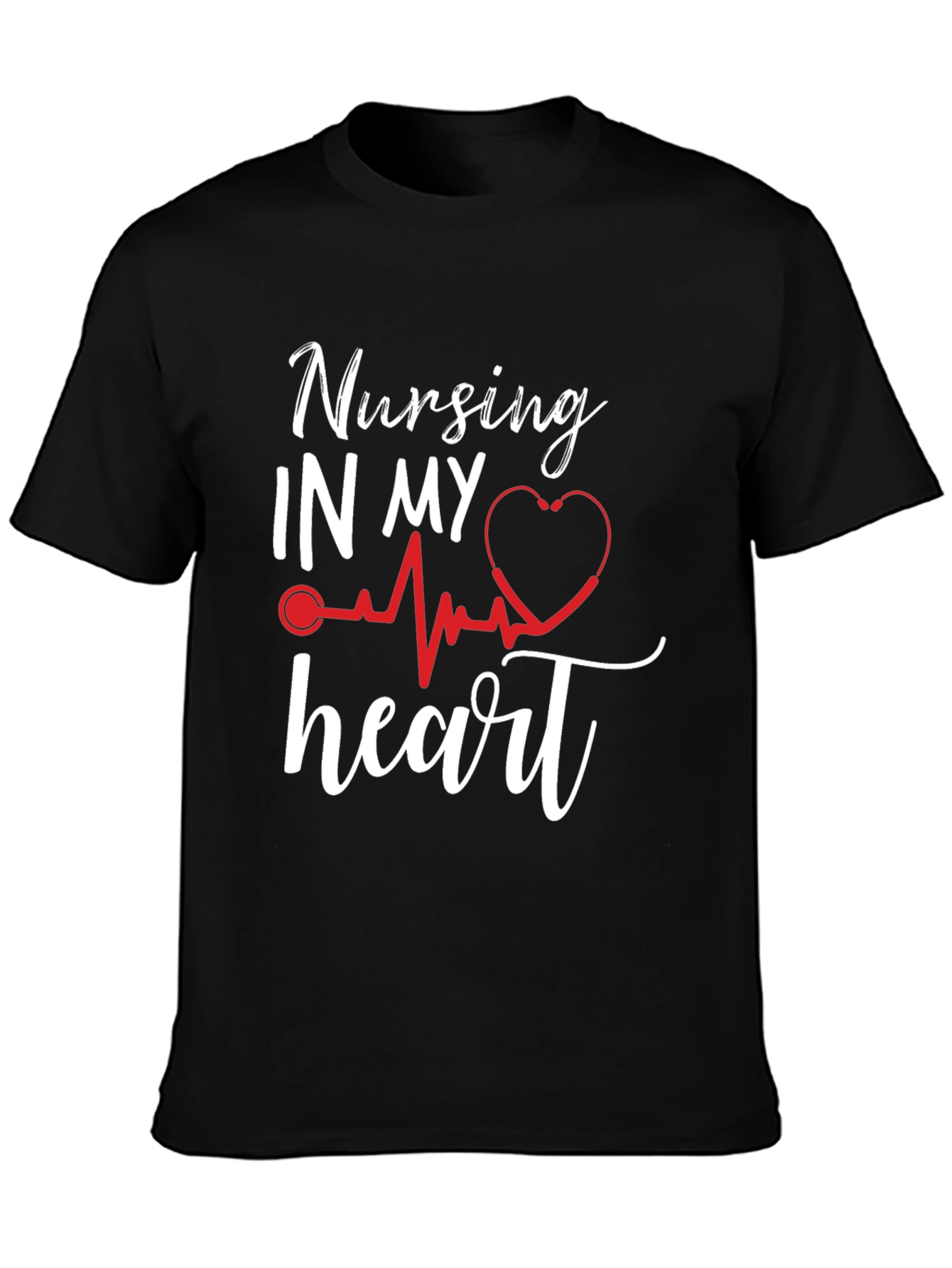 Nursing In My Heart T-Shirt Nurse Love Gift