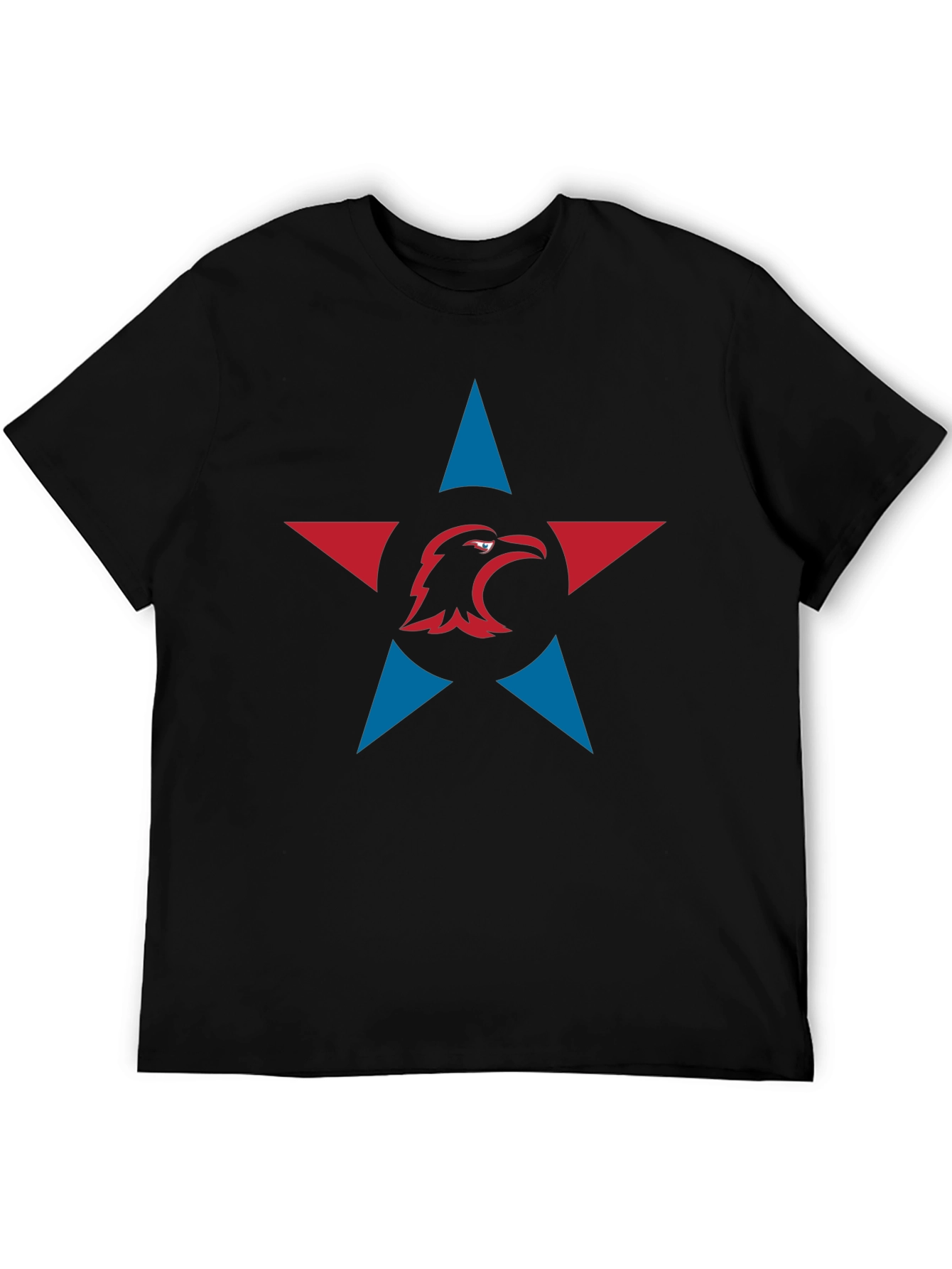 Eagle Star Graphic Tee - Black Cotton Blend T-Shirt