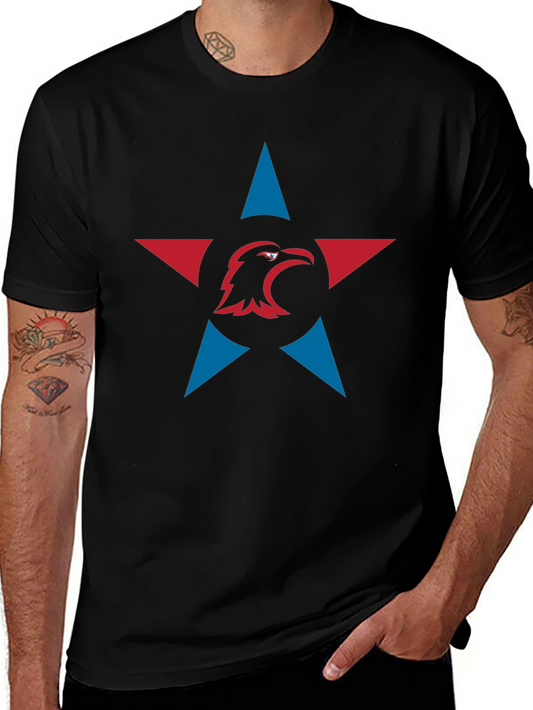 Eagle Star Graphic Tee - Black Cotton Blend T-Shirt