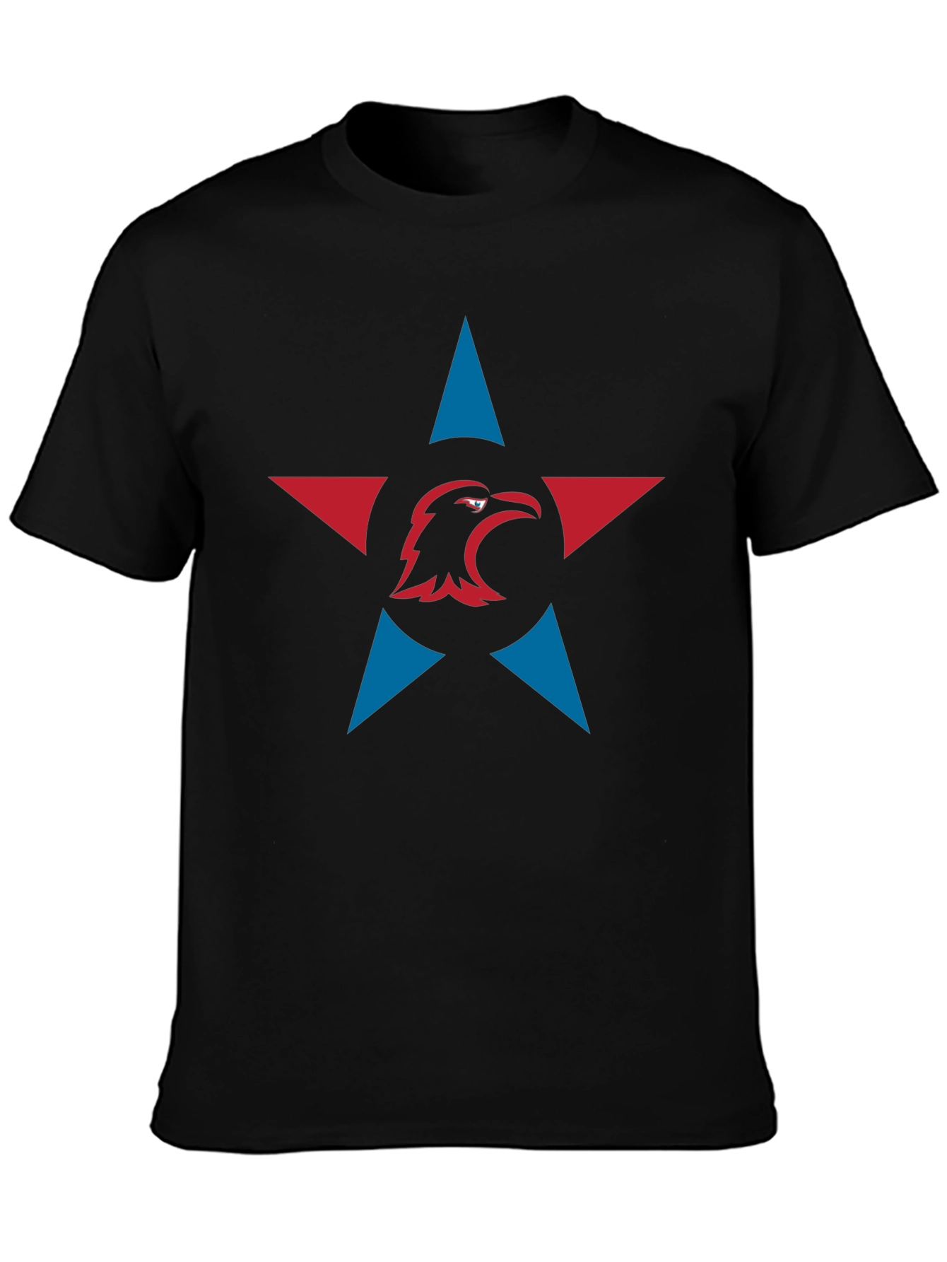 Eagle Star Graphic Tee - Black Cotton Blend T-Shirt
