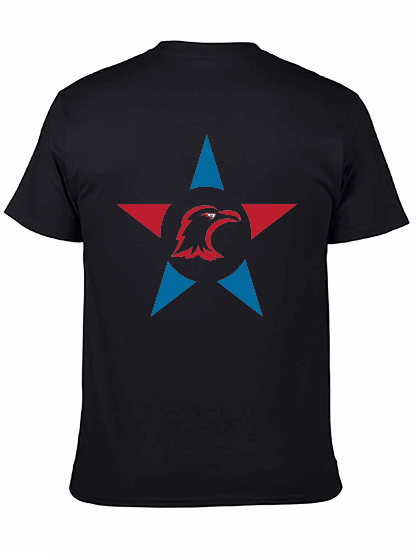Eagle Star Graphic Tee - Black Cotton Blend T-Shirt