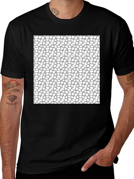 Modern Abstract Pattern Black T-Shirt