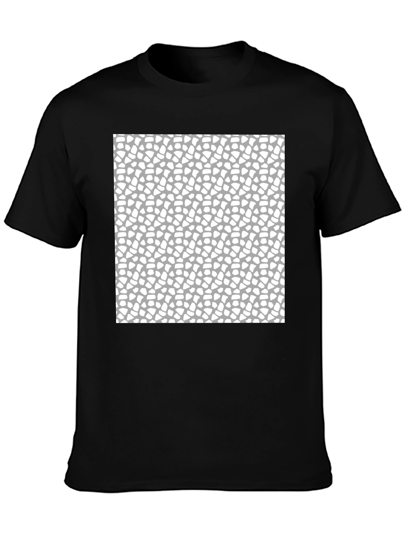 Modern Abstract Pattern Black T-Shirt