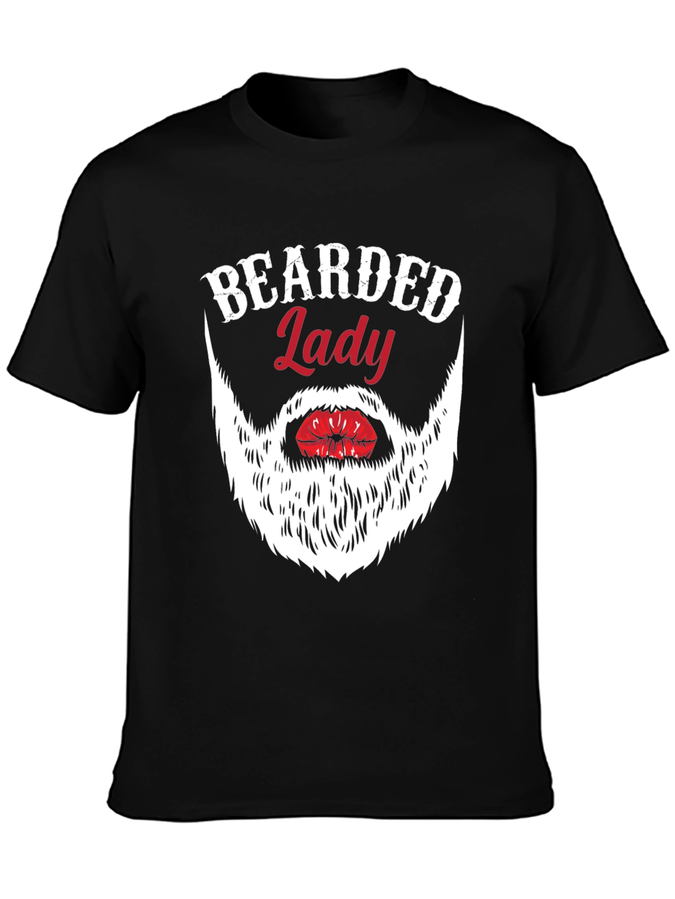 Bearded Lady Graphic Tee - Novelty Humor T-Shirt