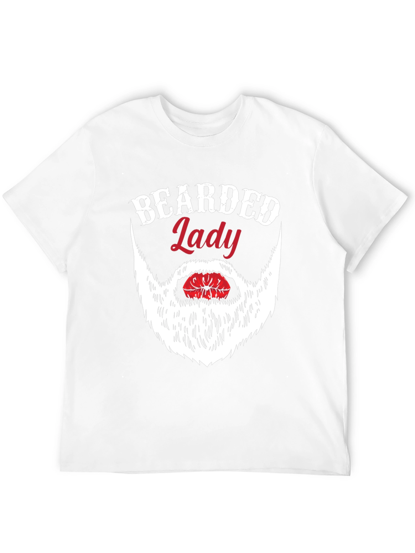 Bearded Lady Graphic Tee - Novelty Humor T-Shirt