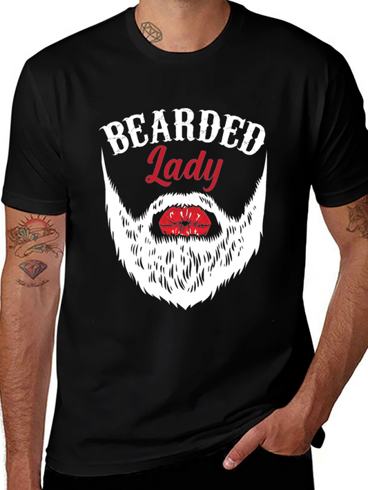 Bearded Lady Graphic Tee - Novelty Humor T-Shirt