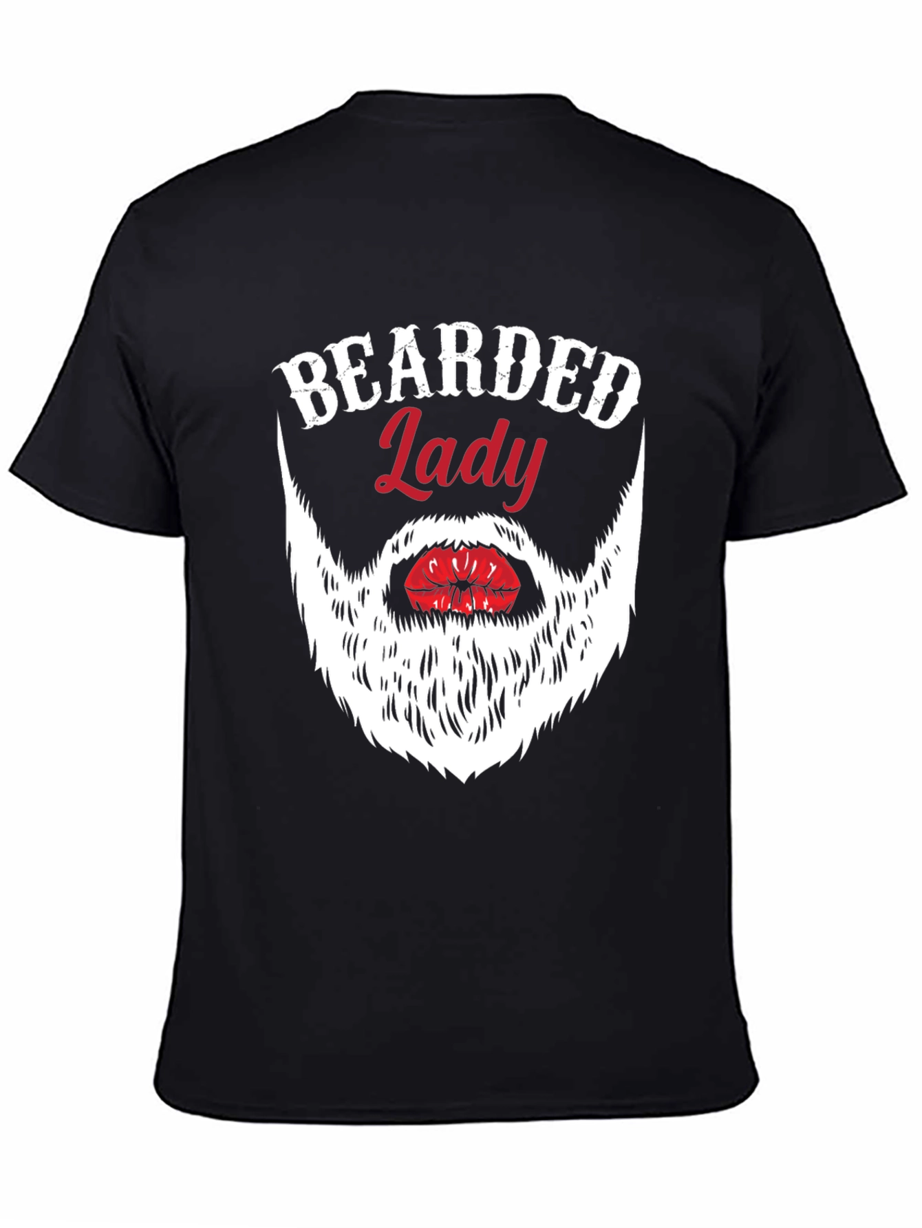 Bearded Lady Graphic Tee - Novelty Humor T-Shirt