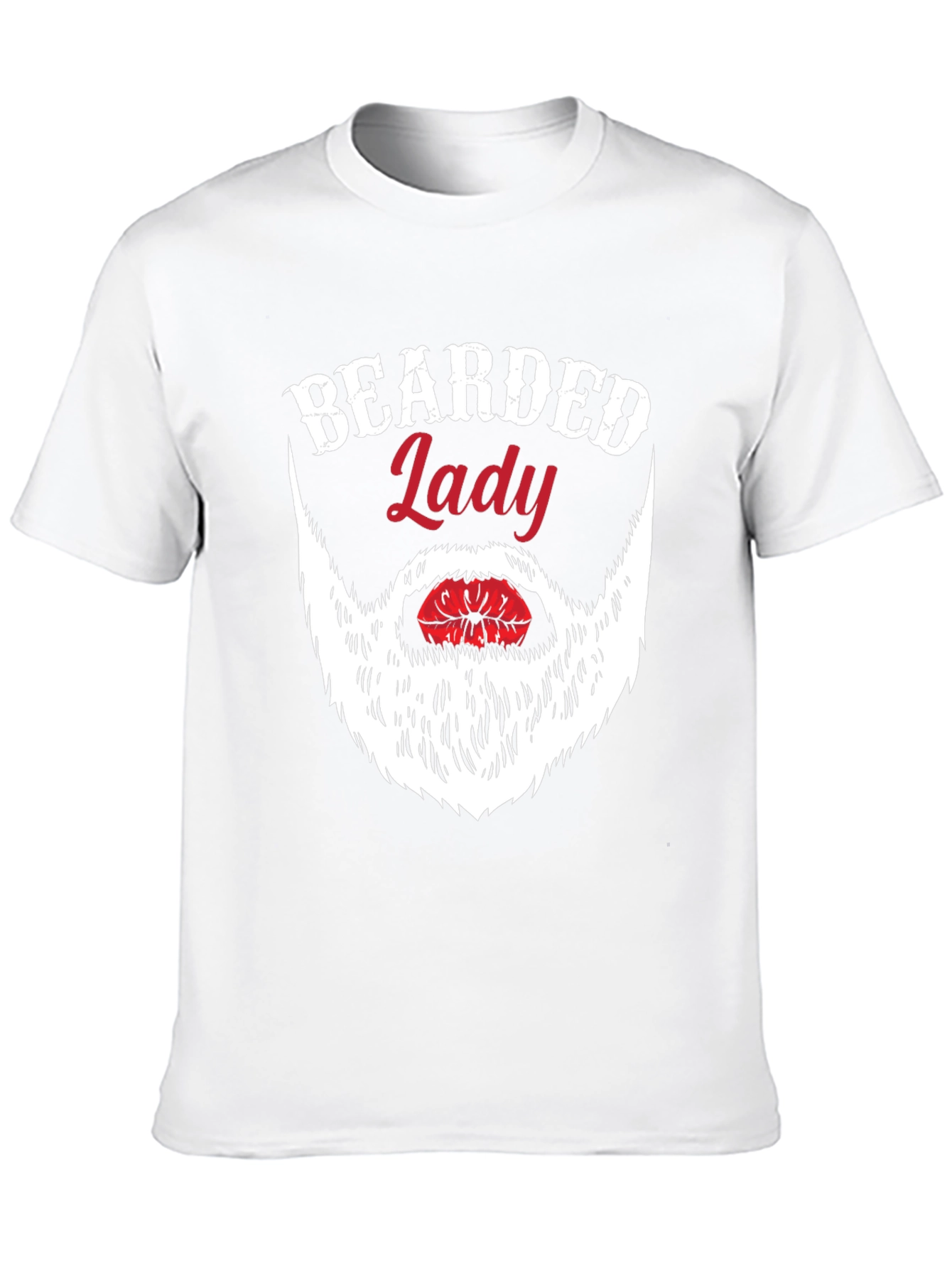 Bearded Lady Graphic Tee - Novelty Humor T-Shirt