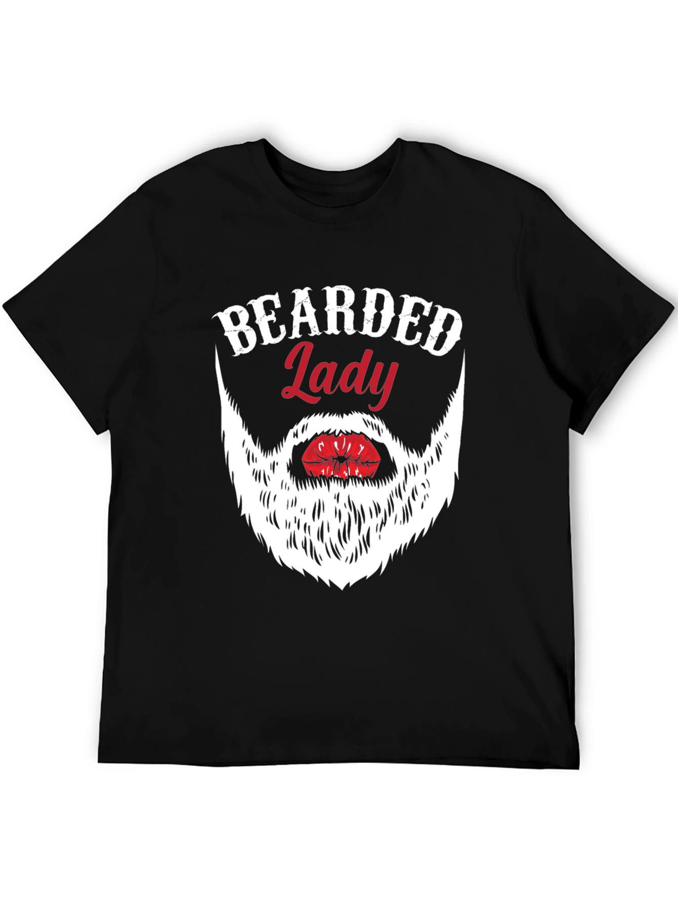 Bearded Lady Graphic Tee - Novelty Humor T-Shirt