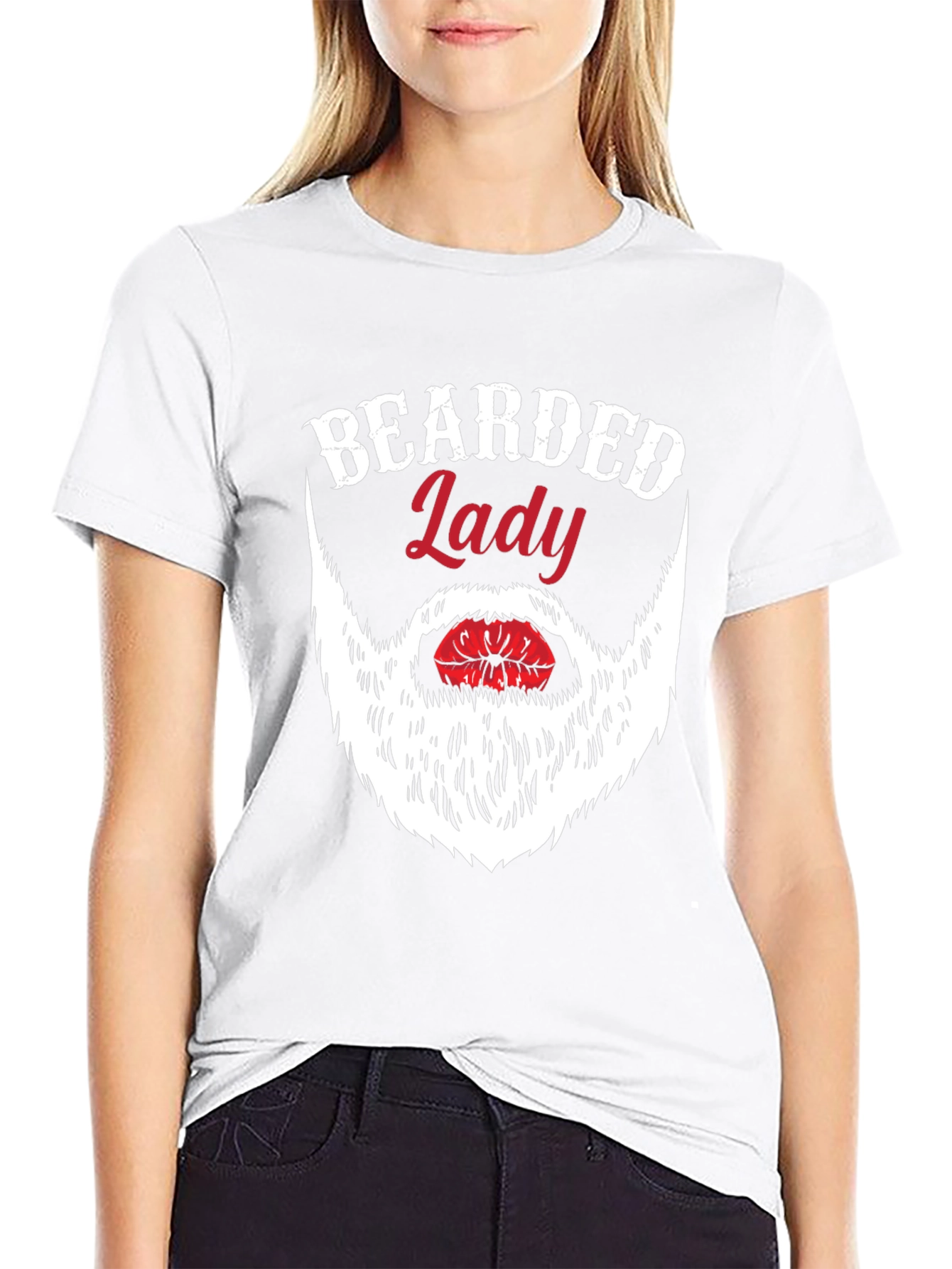 Bearded Lady Graphic Tee - Novelty Humor T-Shirt