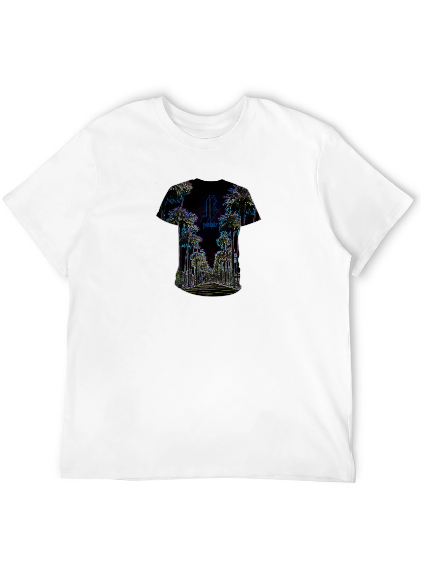 Palm Tree Graphic Black Tee