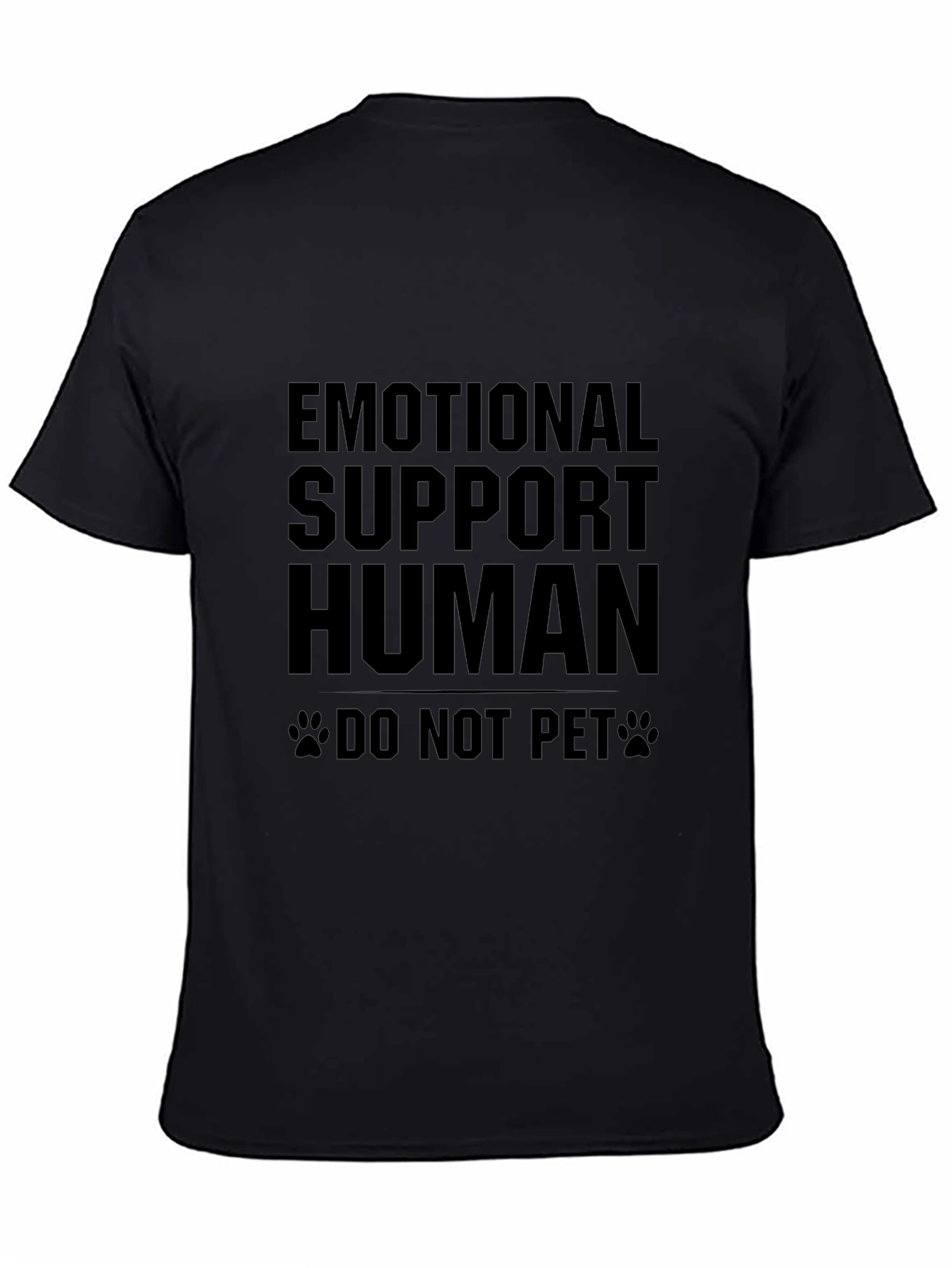 Emotional Support Human Black Graphic Tee