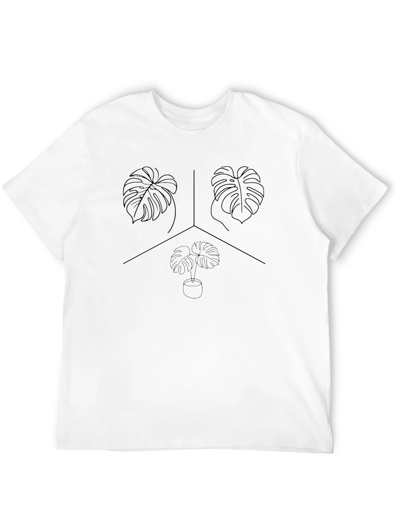 Minimalist Monstera Plant T-Shirt