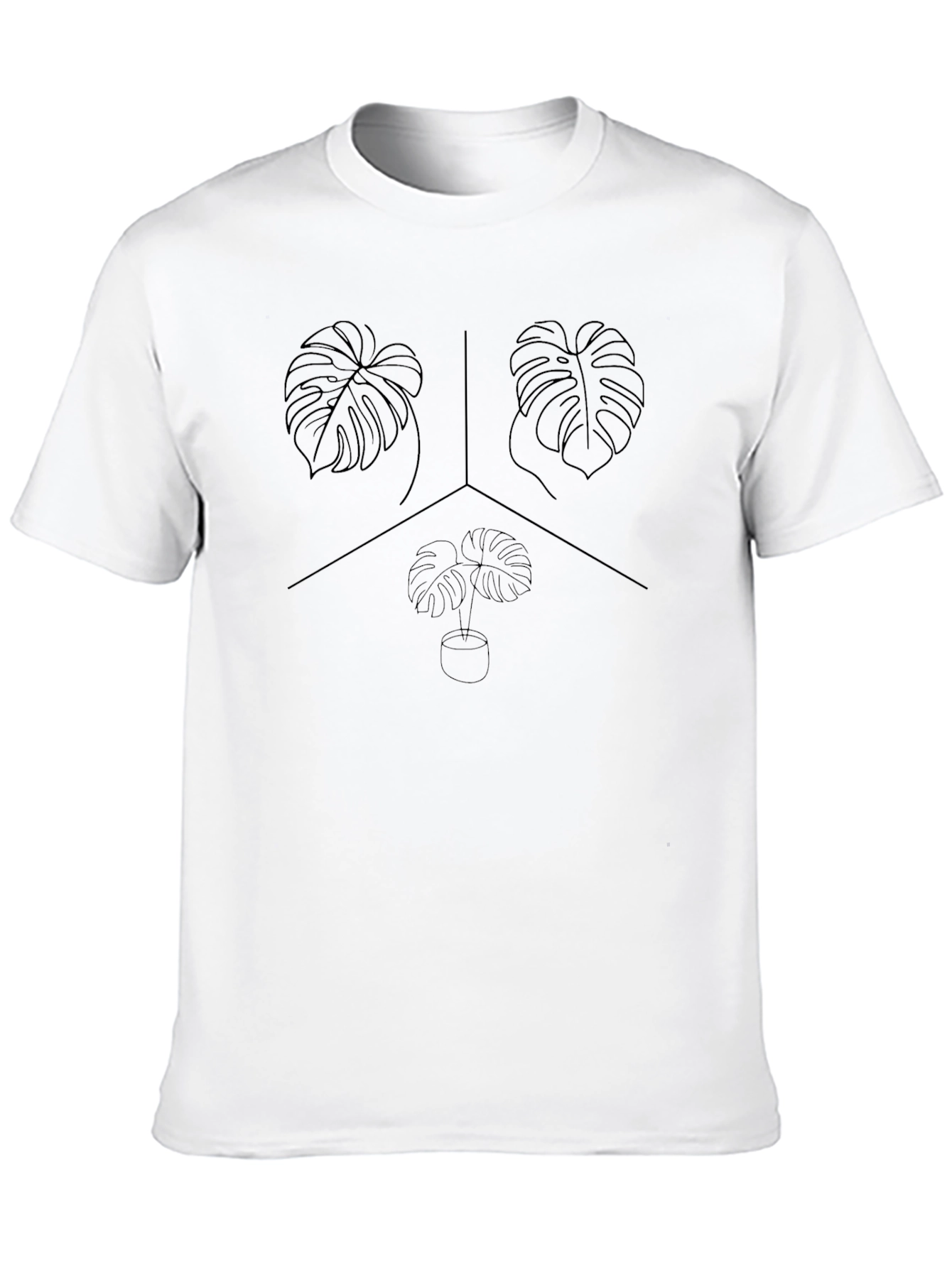 Minimalist Monstera Plant T-Shirt