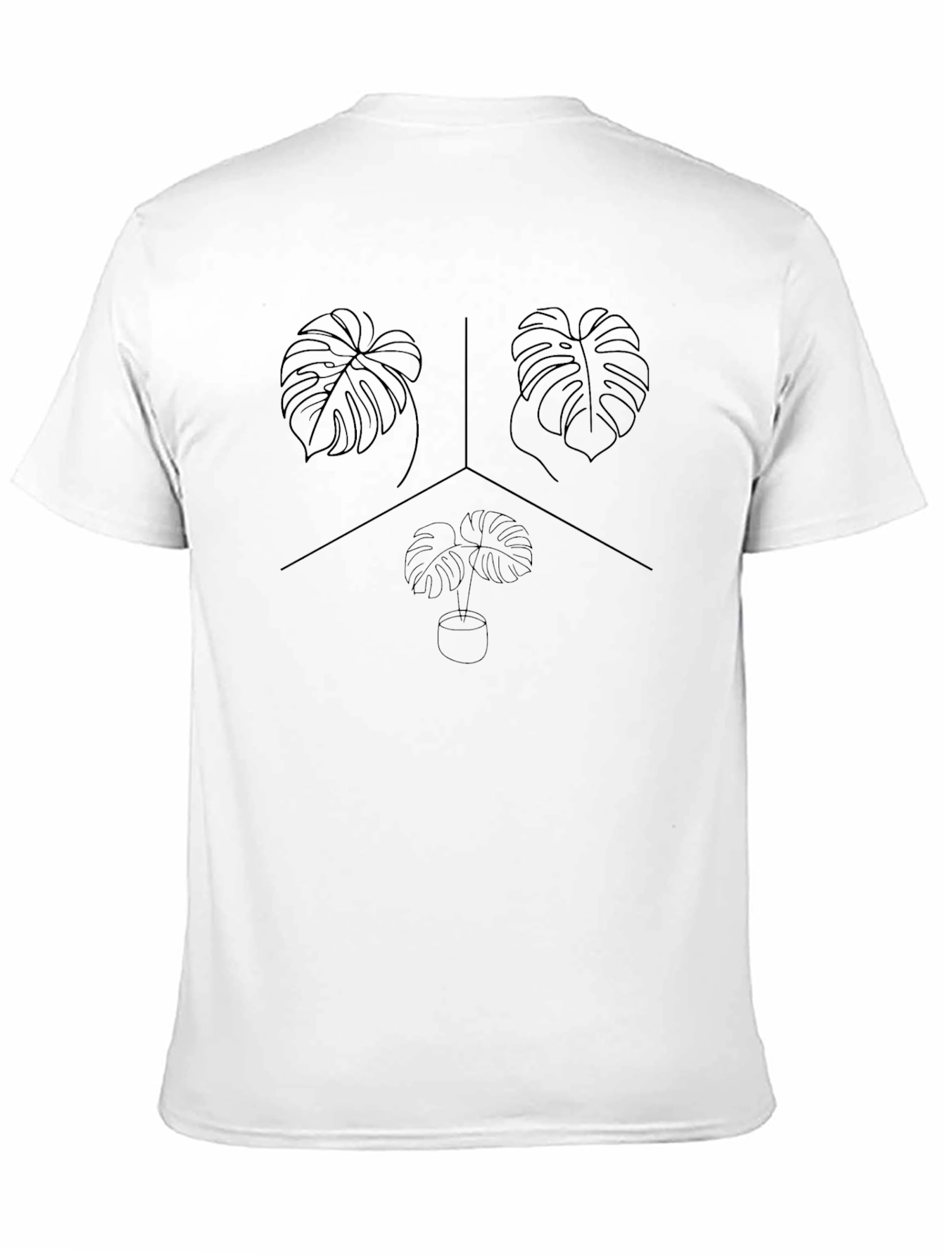 Minimalist Monstera Plant T-Shirt