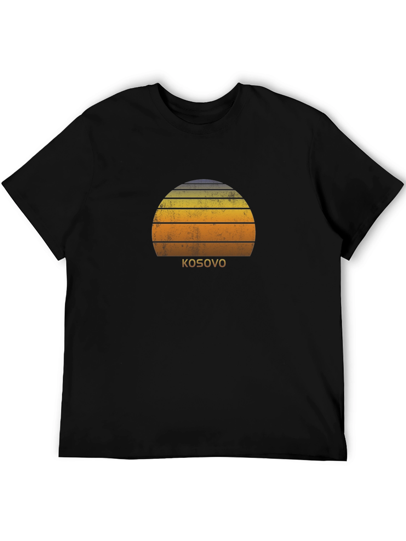 Kosovo Sunset Graphic Tee - Stylish Black T-Shirt