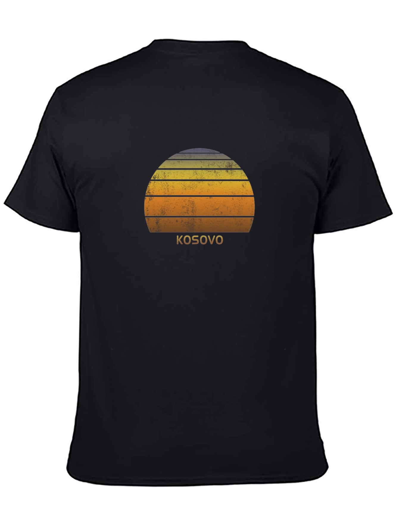 Kosovo Sunset Graphic Tee - Stylish Black T-Shirt
