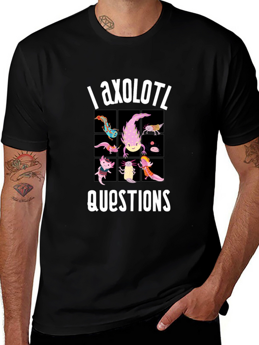 Axolotl Questions Funny Graphic T-Shirt