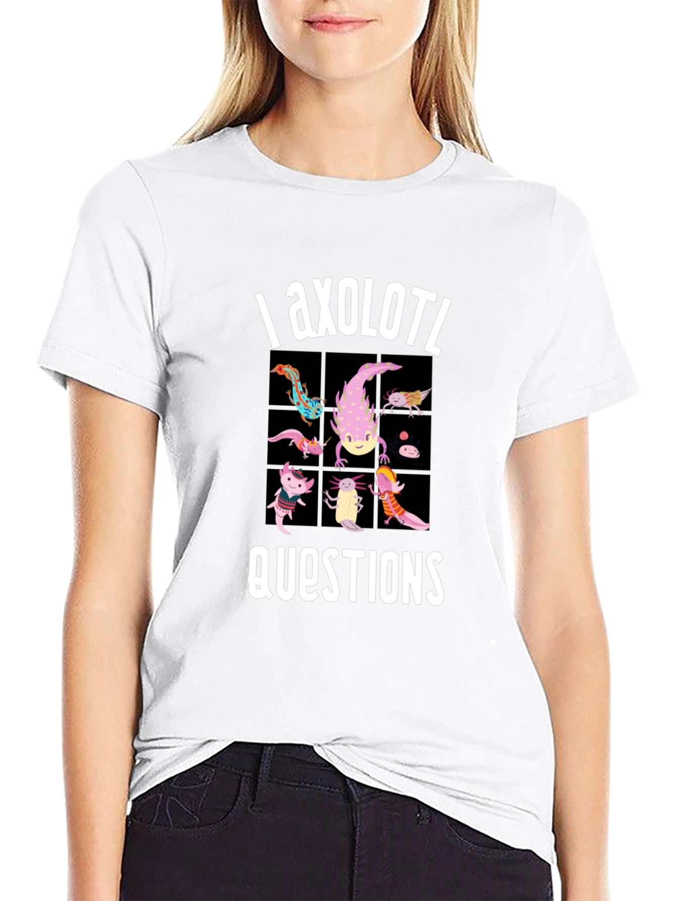 Axolotl Questions Funny Graphic T-Shirt