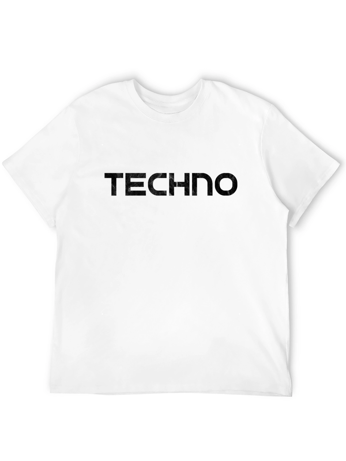 Mens Black Techno Graphic T-Shirt