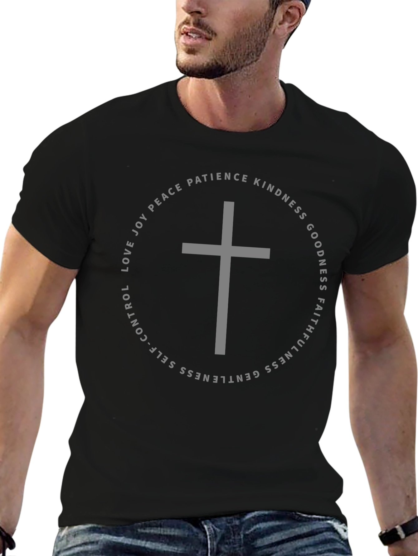 Fruits of Spirit Christian T-Shirt Black