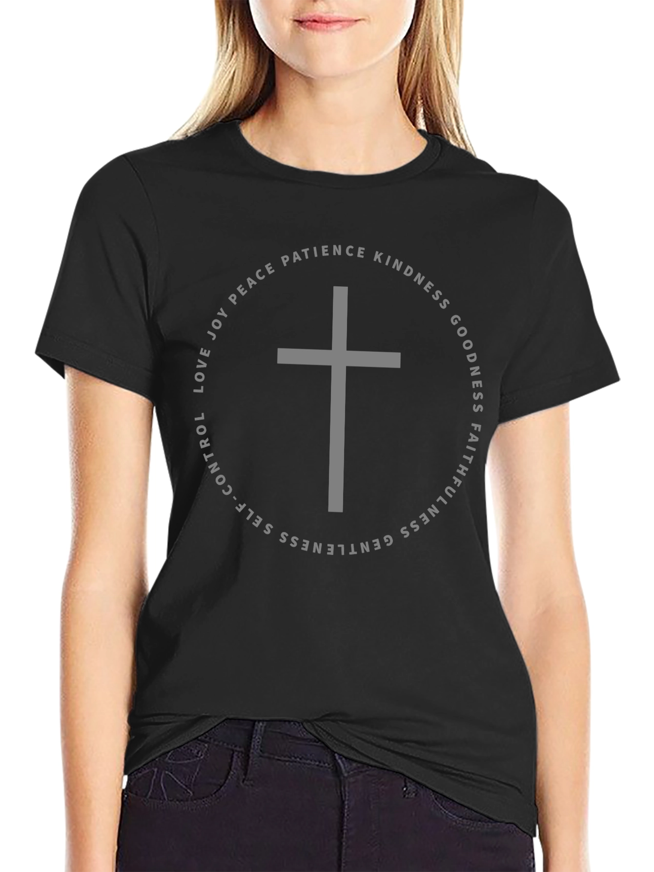 Fruits of Spirit Christian T-Shirt Black