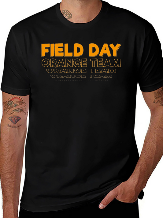 Field Day Orange Team Black T-Shirt