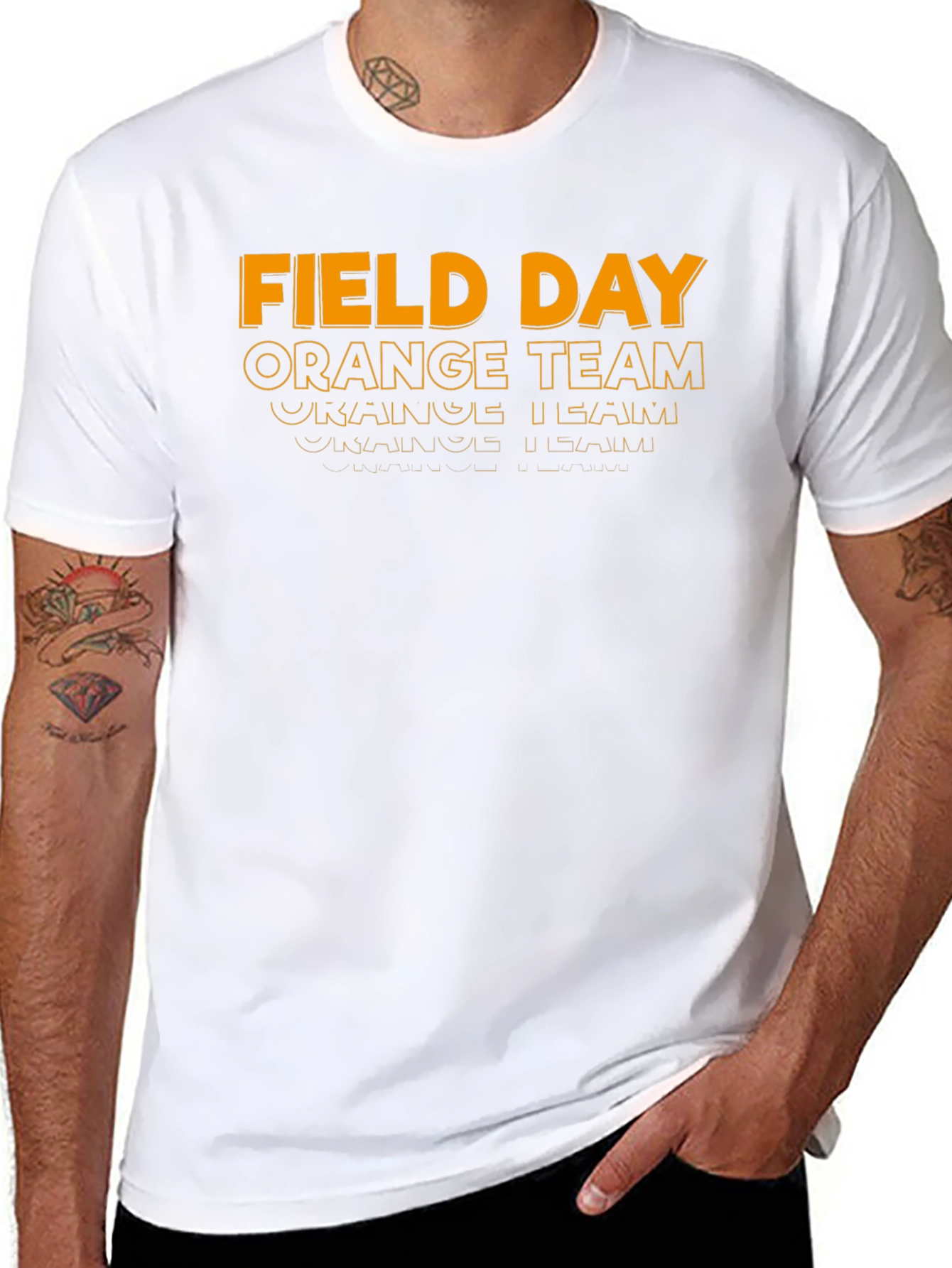 Field Day Orange Team Black T-Shirt