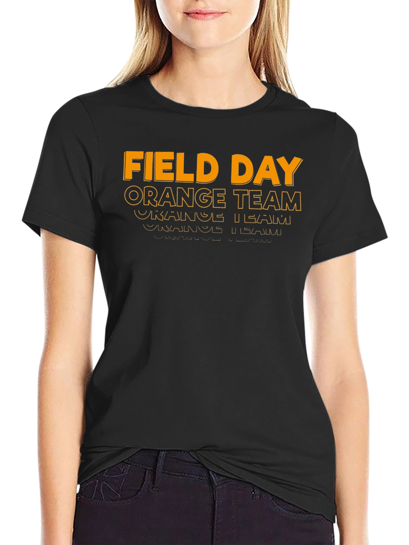 Field Day Orange Team Black T-Shirt