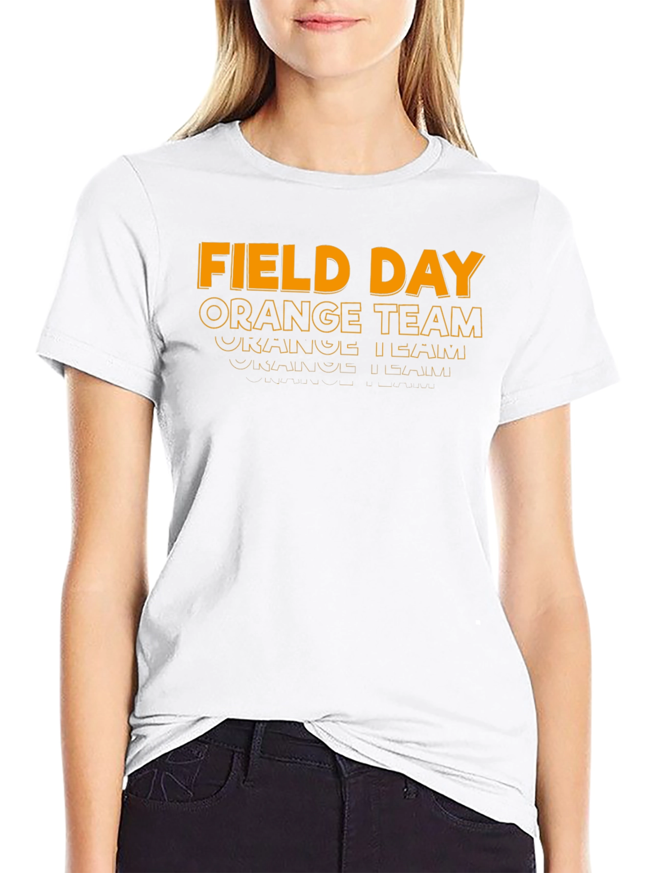 Field Day Orange Team Black T-Shirt