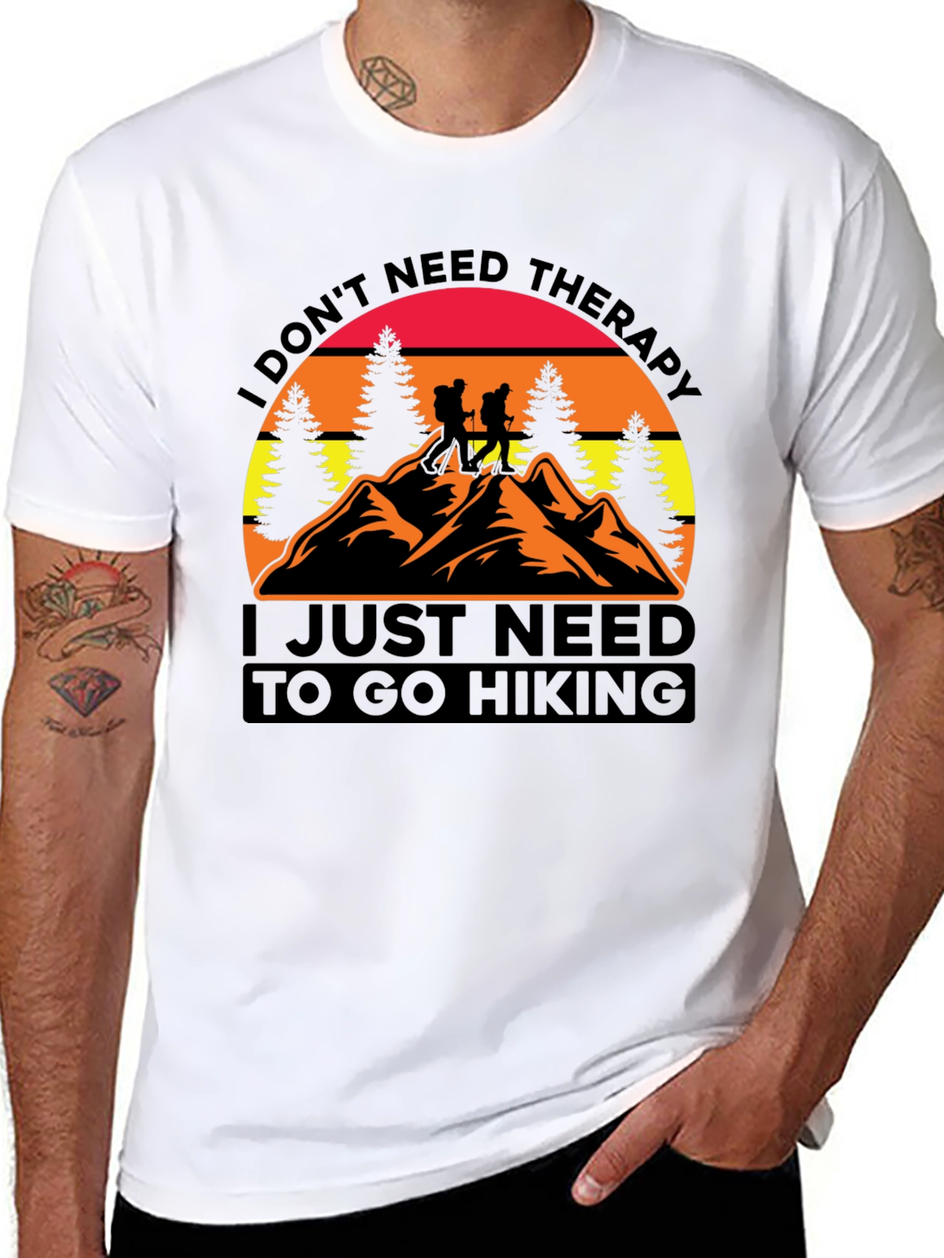 Hiking Therapy Graphic T-Shirt