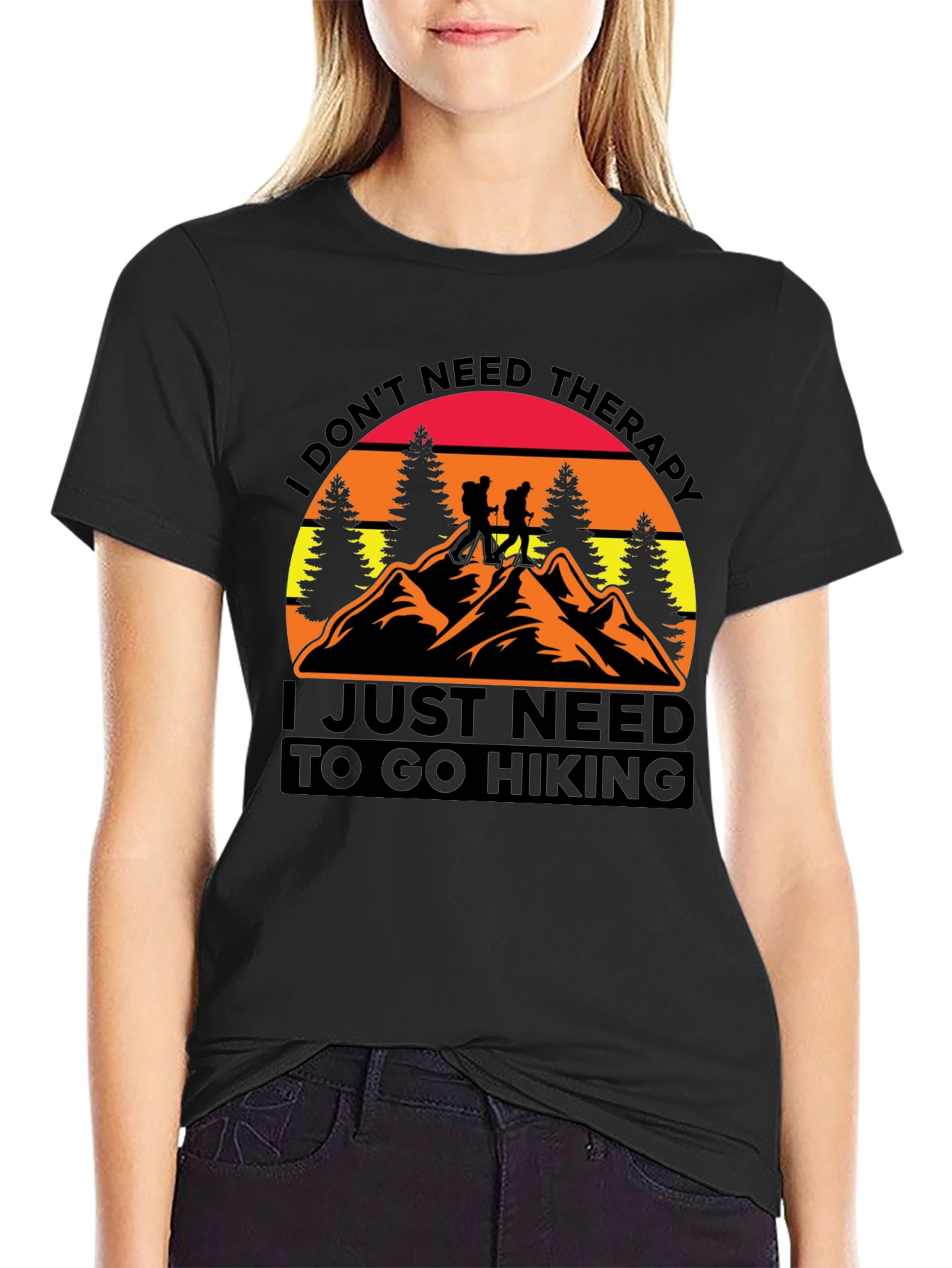 Hiking Therapy Graphic T-Shirt