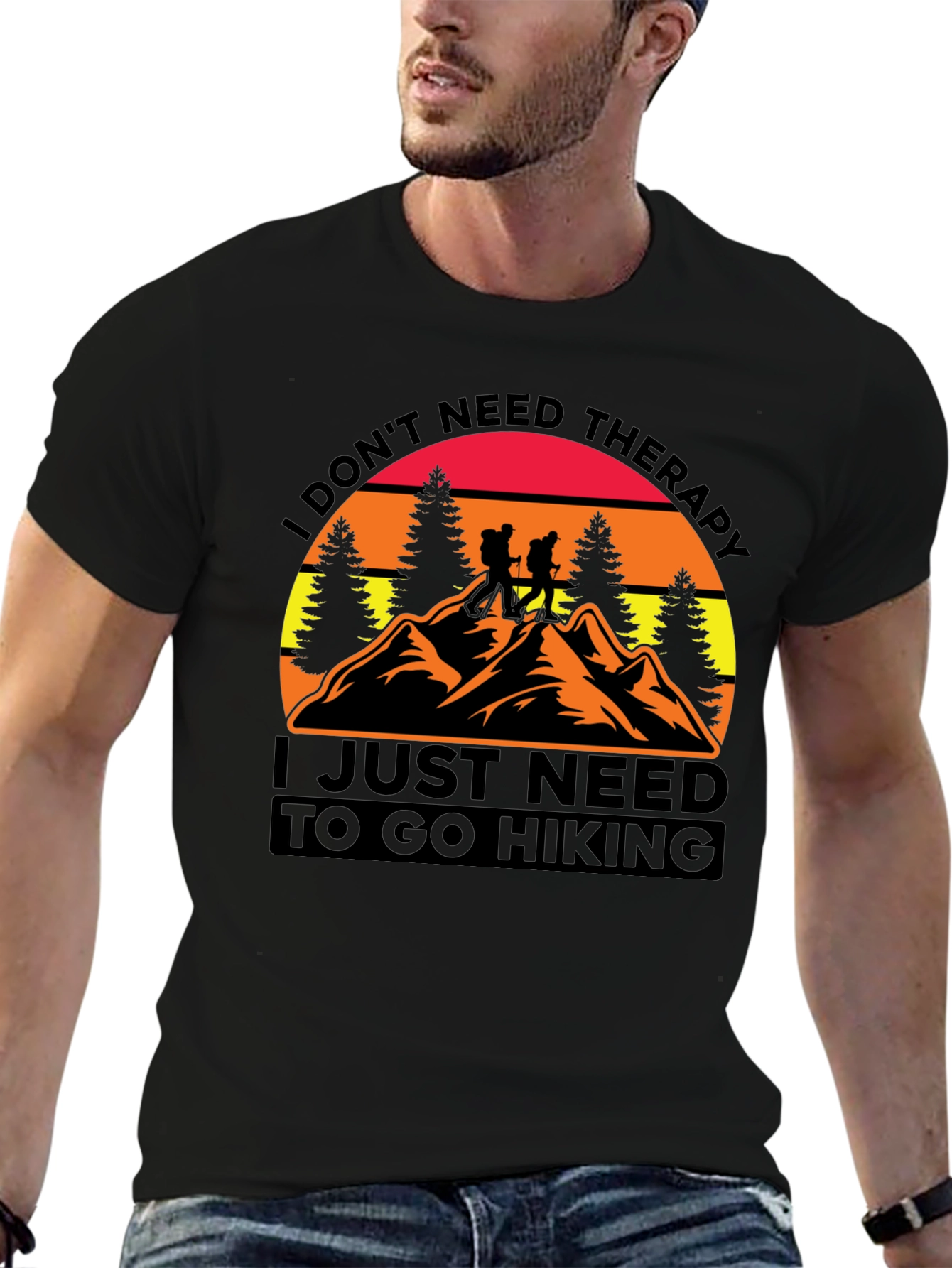 Hiking Therapy Graphic T-Shirt