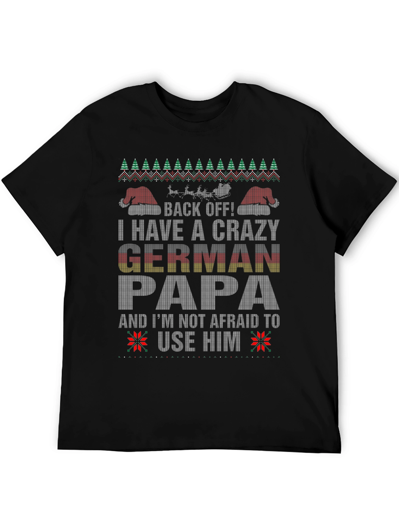 Crazy German Papa Christmas T-Shirt