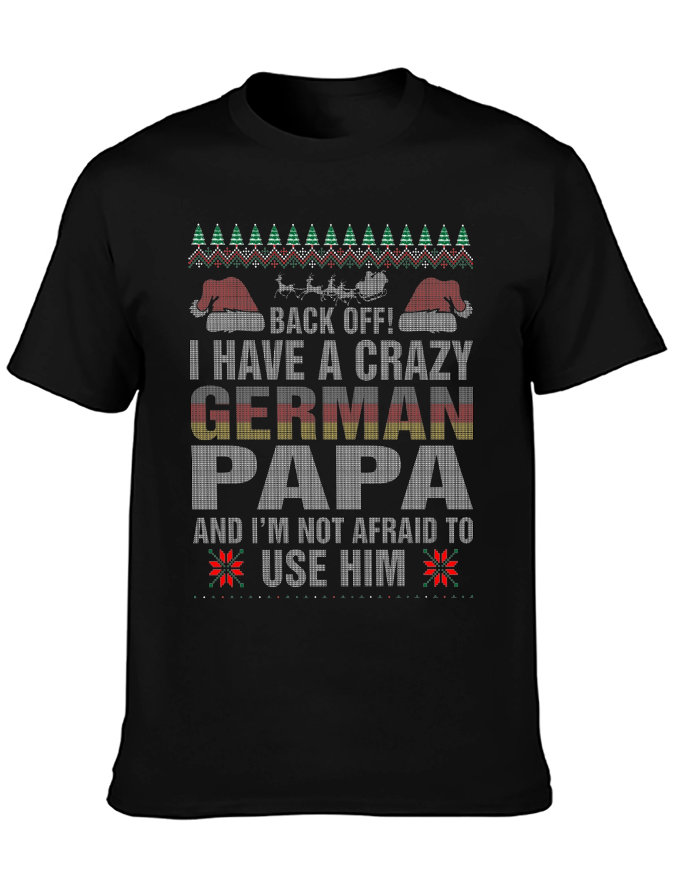 Crazy German Papa Christmas T-Shirt