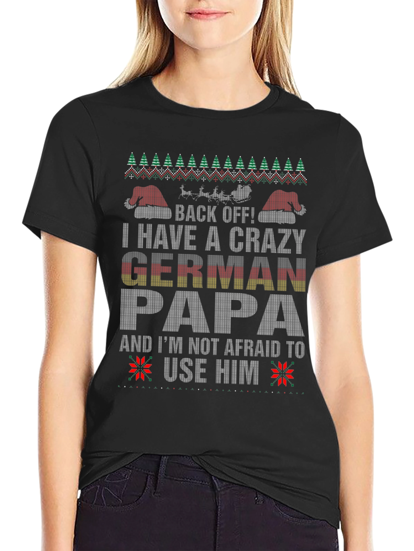 Crazy German Papa Christmas T-Shirt