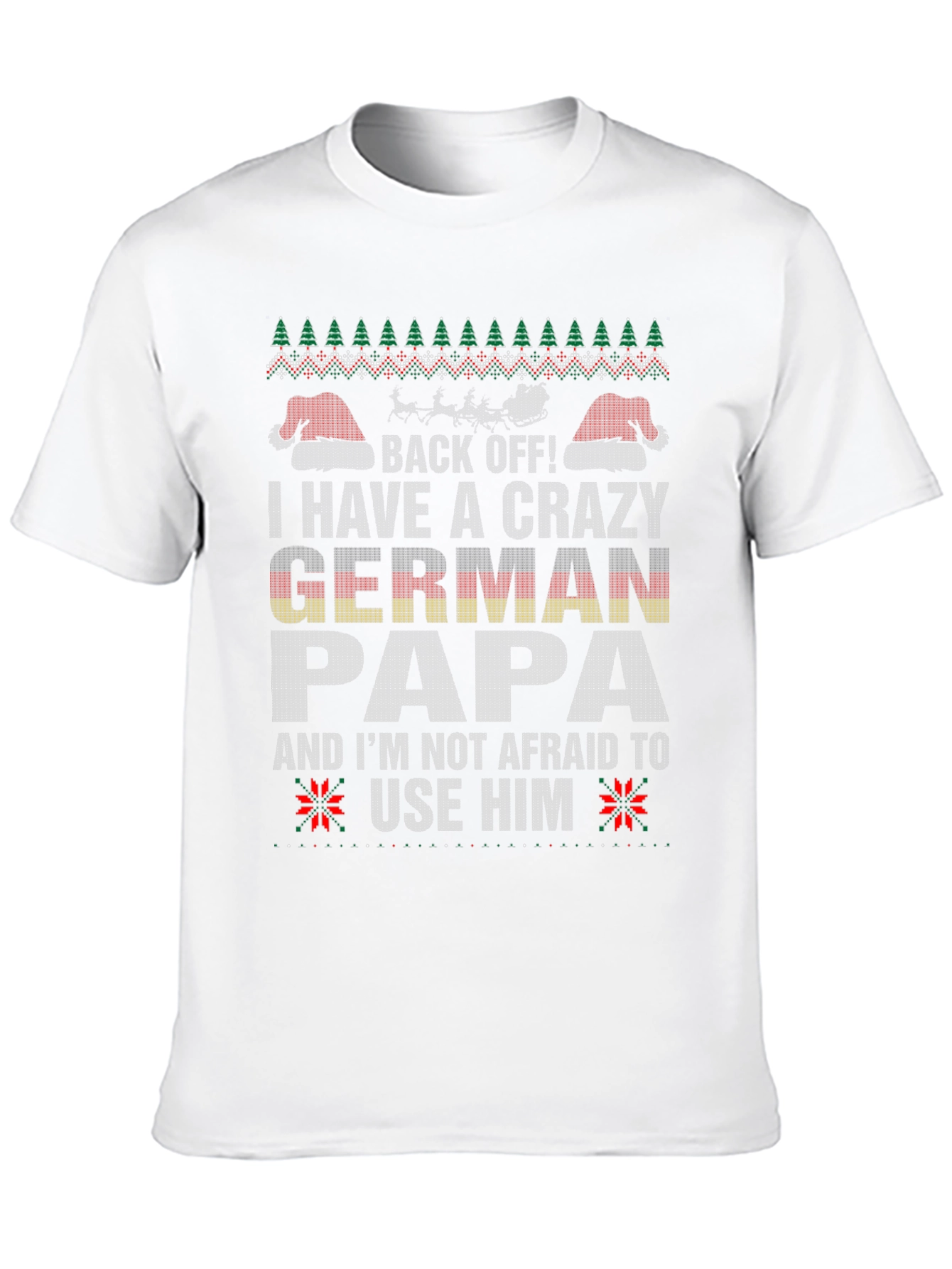 Crazy German Papa Christmas T-Shirt