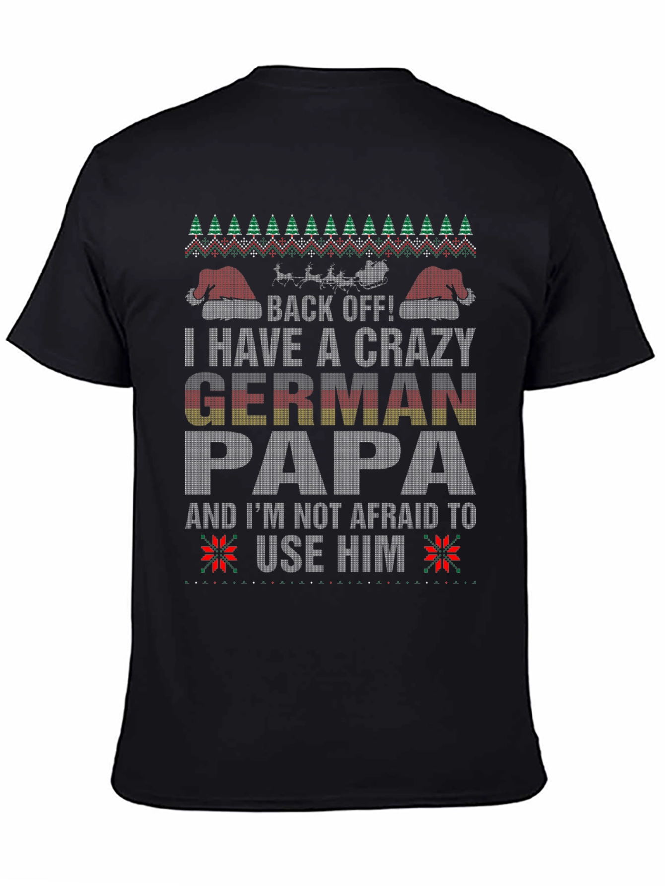 Crazy German Papa Christmas T-Shirt